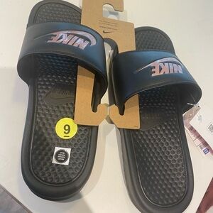 Size 9 Nike slides